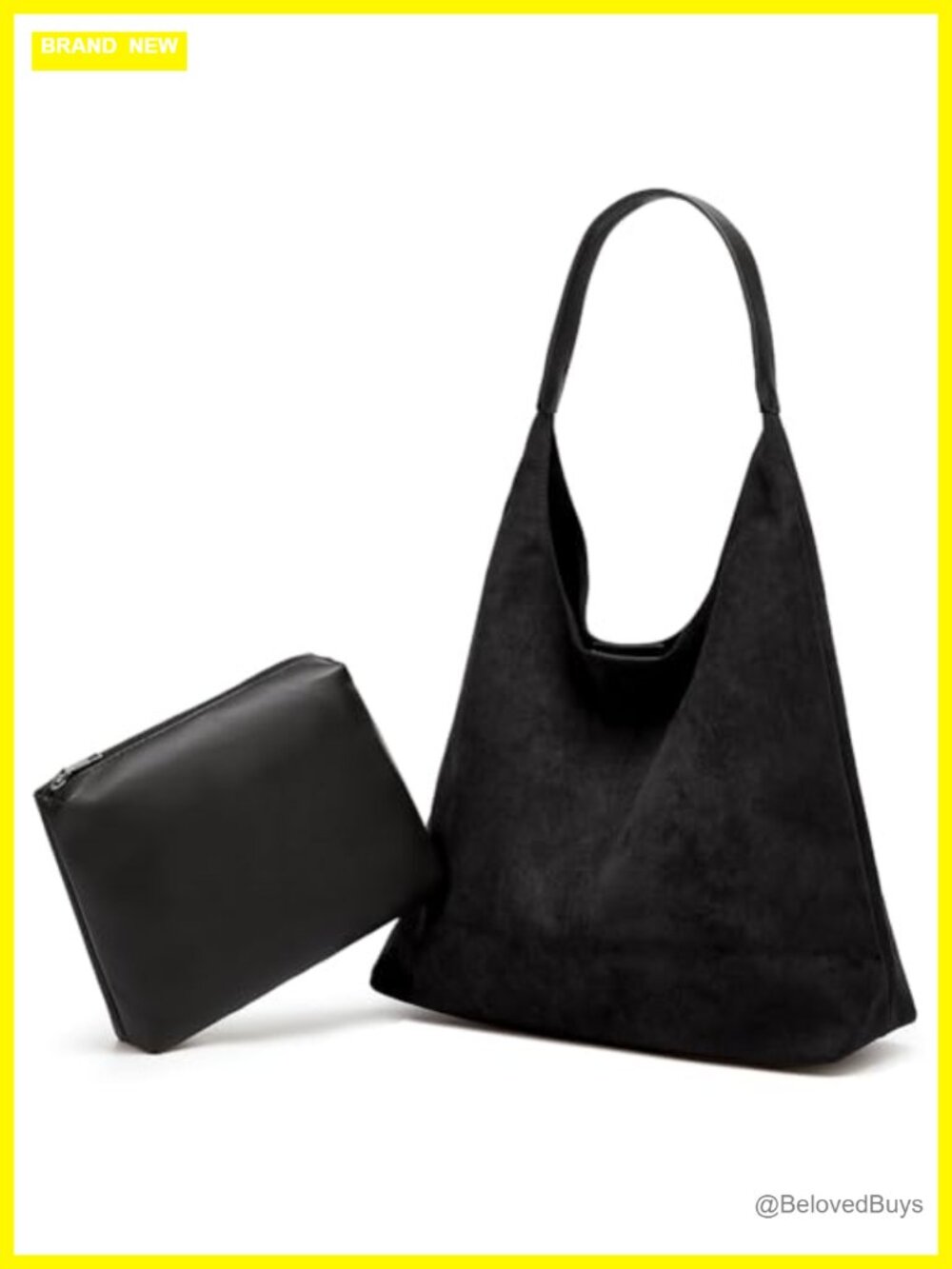 PU Leather Large Tote Bag Retro Suede Shoulder Handbag Work Satchel